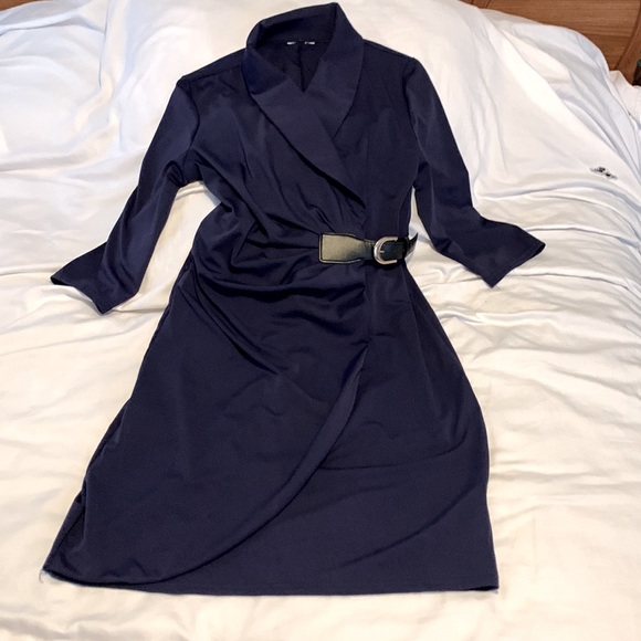 Knee length dress, Navy Blue, Size L…. - Picture 3 of 10